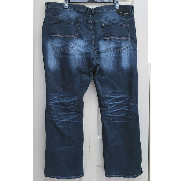 🆕️ Buffalo David Bitton Dark Sanded Straight Leg Six Mens Denim Jeans 46x32 - Picture 2 of 3